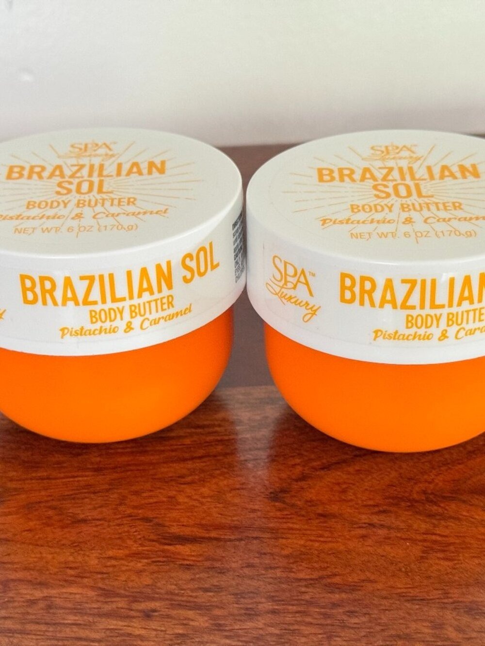 Sol de Brazilian Sol Body Butter Set of 2 Pistachio Caramel 6oz New Sealed
